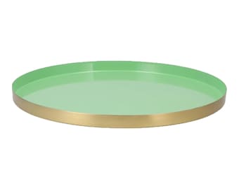 Marrakesch Tablett 40 cm rund Serviertablett | Servierteller als Dekorative Tischdeko | Kerzenteller als Frühlingsdeko oder Zimmer Deko