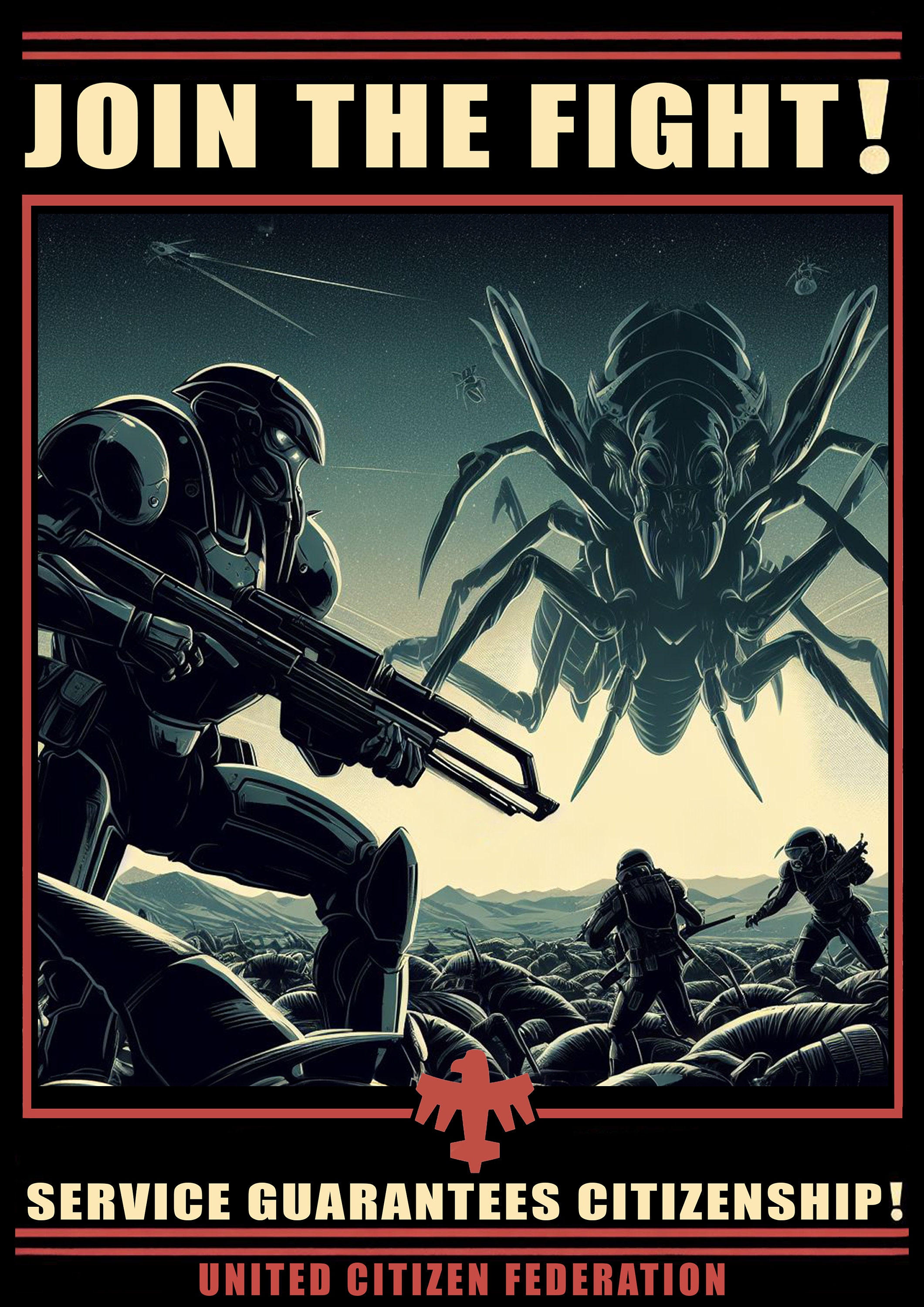 Starship Troopers Recruitment Framed Poster - Etsy