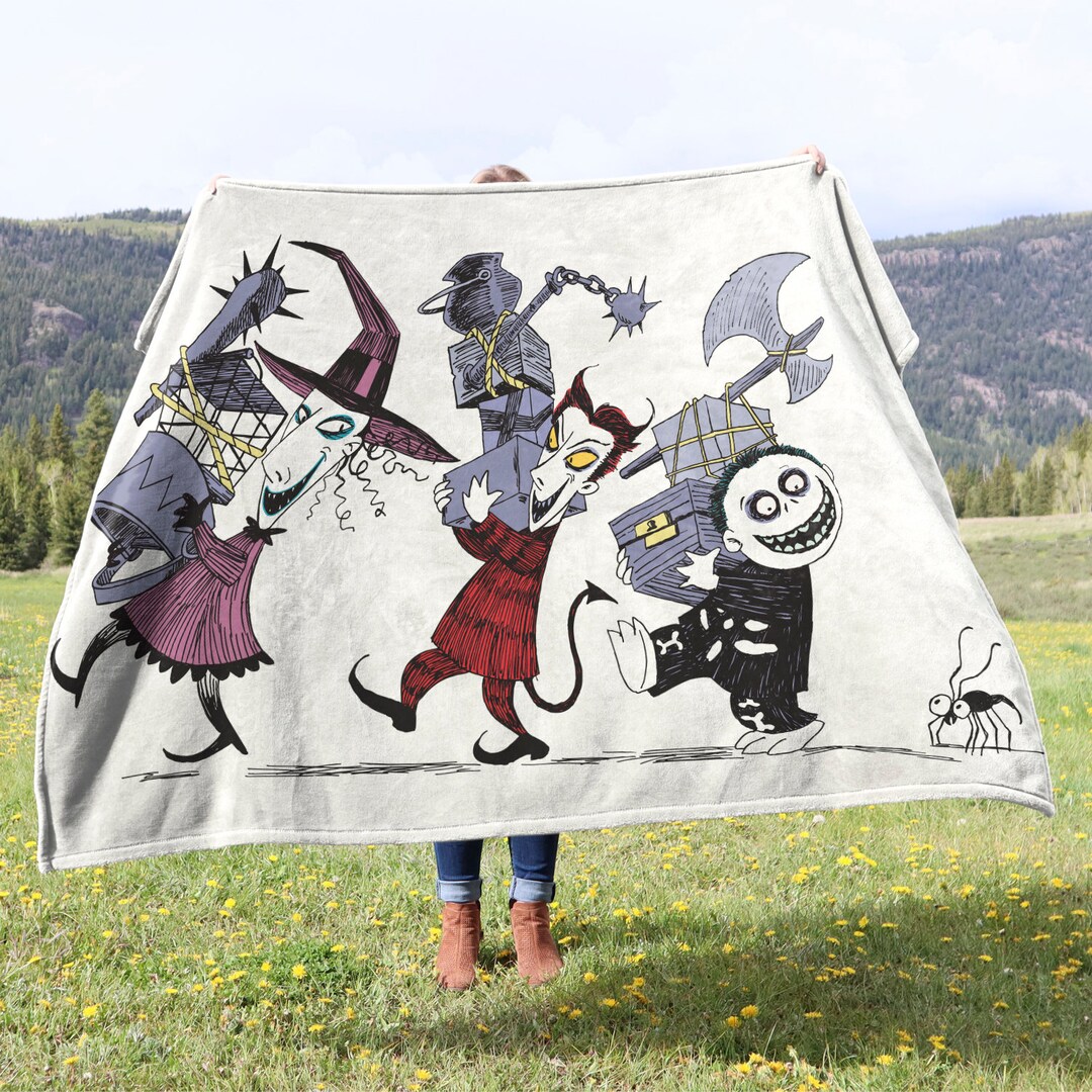 The Nightmare Before Christmas Flannel Blanket Flannel Etsy