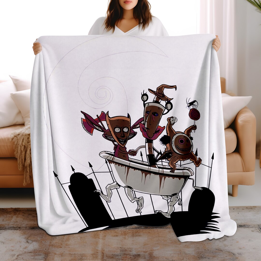 The Nightmare Before Christmas Flannel Blanket Flannel Etsy