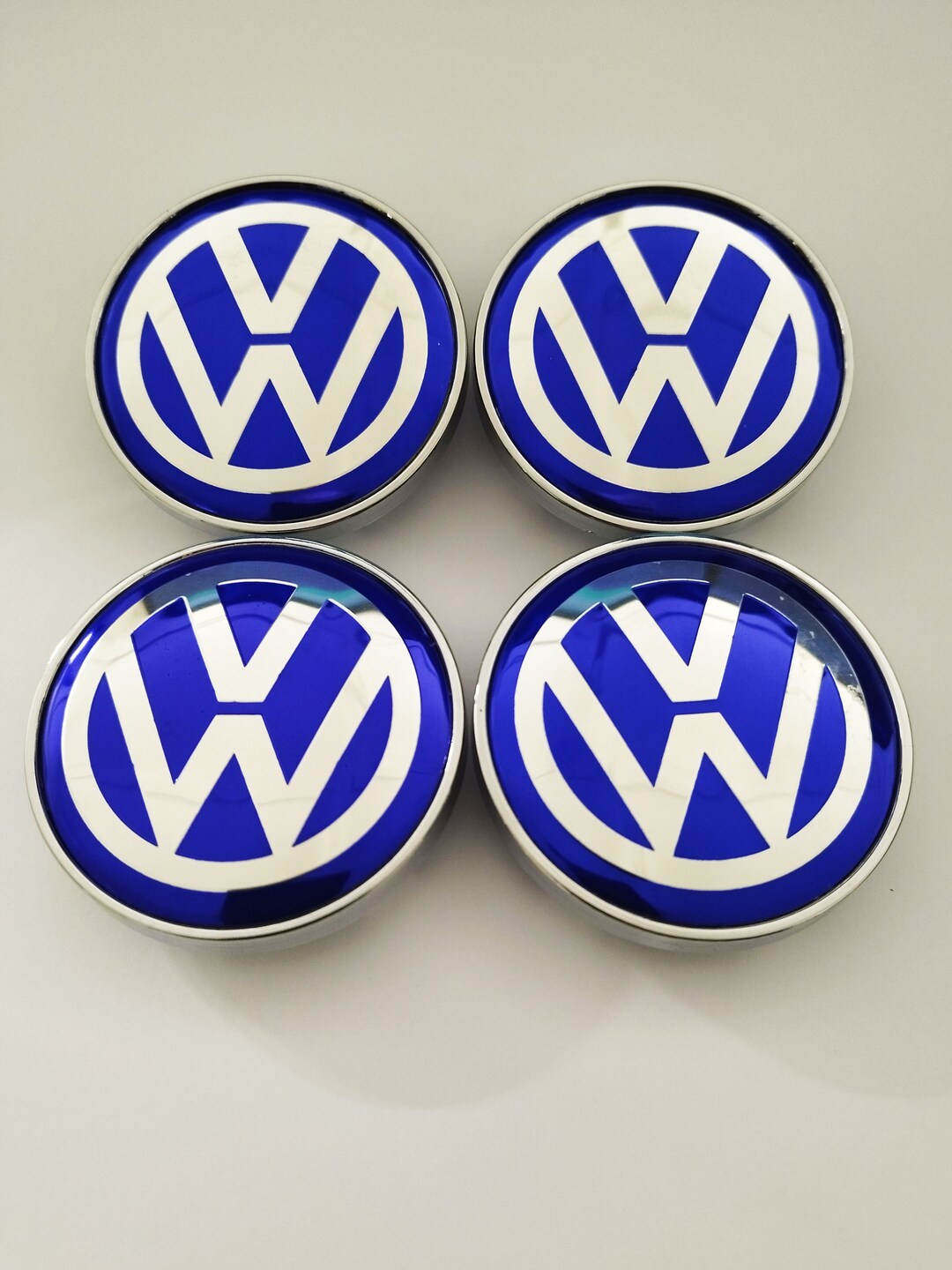 Set of 4 Blue Vw Alloy Wheel Centre Caps 60mm Fits Most Etsy