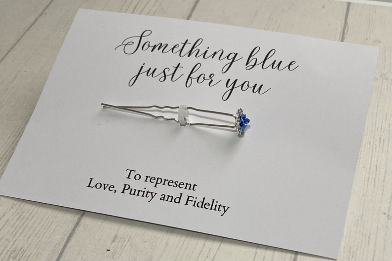 something blue wedding hair pin image 1