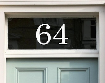 Traditional Door Number Stickers | House Number Sticker For Glass | Waterproof Fanlight Numbers