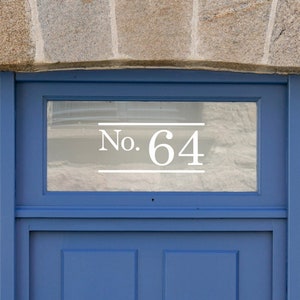 Door Number Stickers | House Numbers | White Door Sticker | Vinyl Front Door Numbers