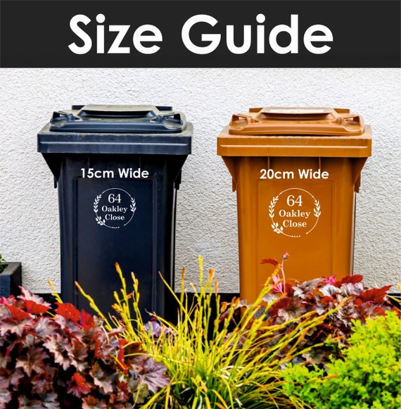 Personalized Garbage Bin Stickers | House Number & Street Name