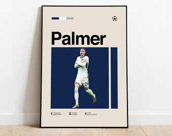 Cole Palmer Poster - Minimalist Mid century Modern Football Art Print for Fans! DIGITAL DOWNLOAD