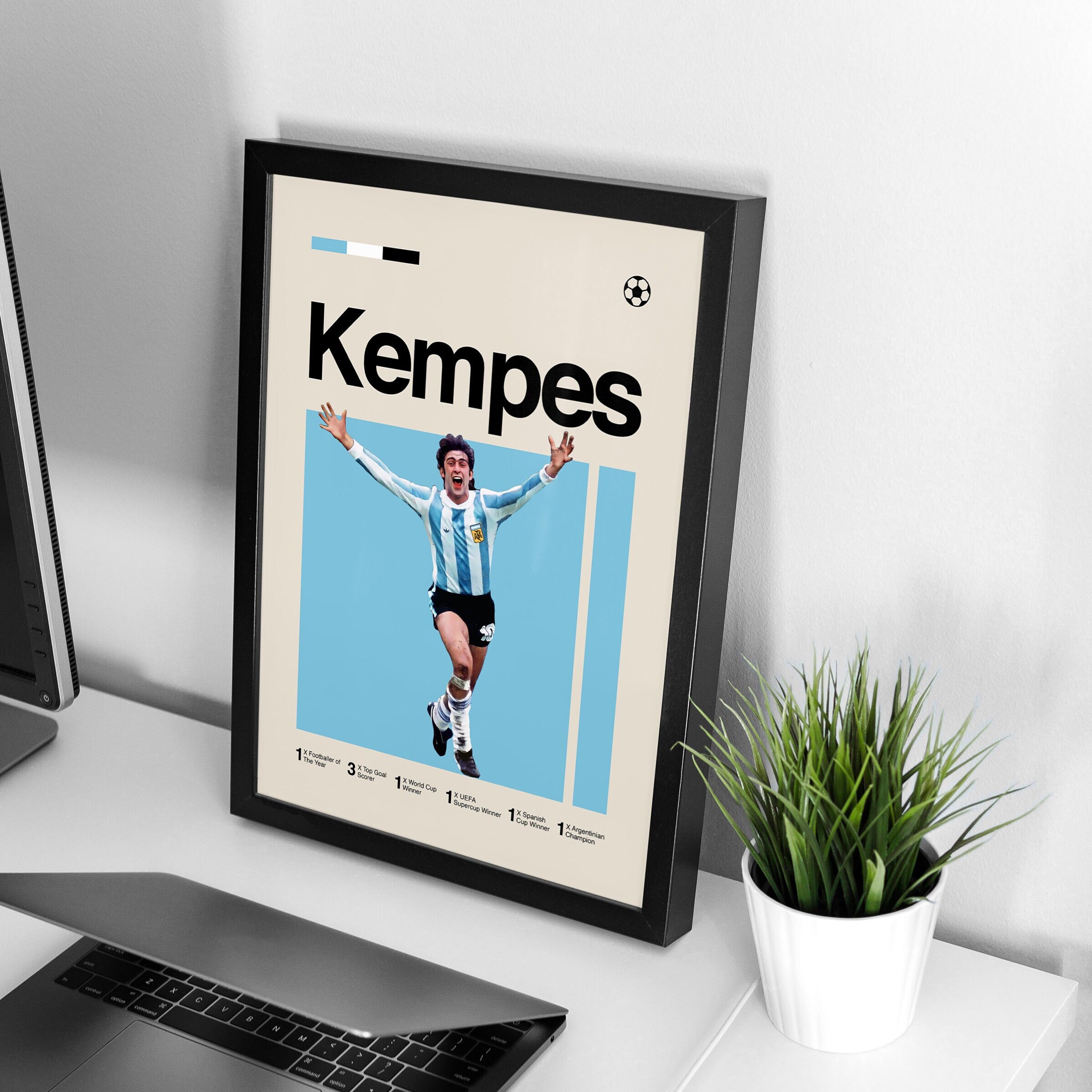 Mario Kempes Poster Argentina Football Soccer Legends - Etsy