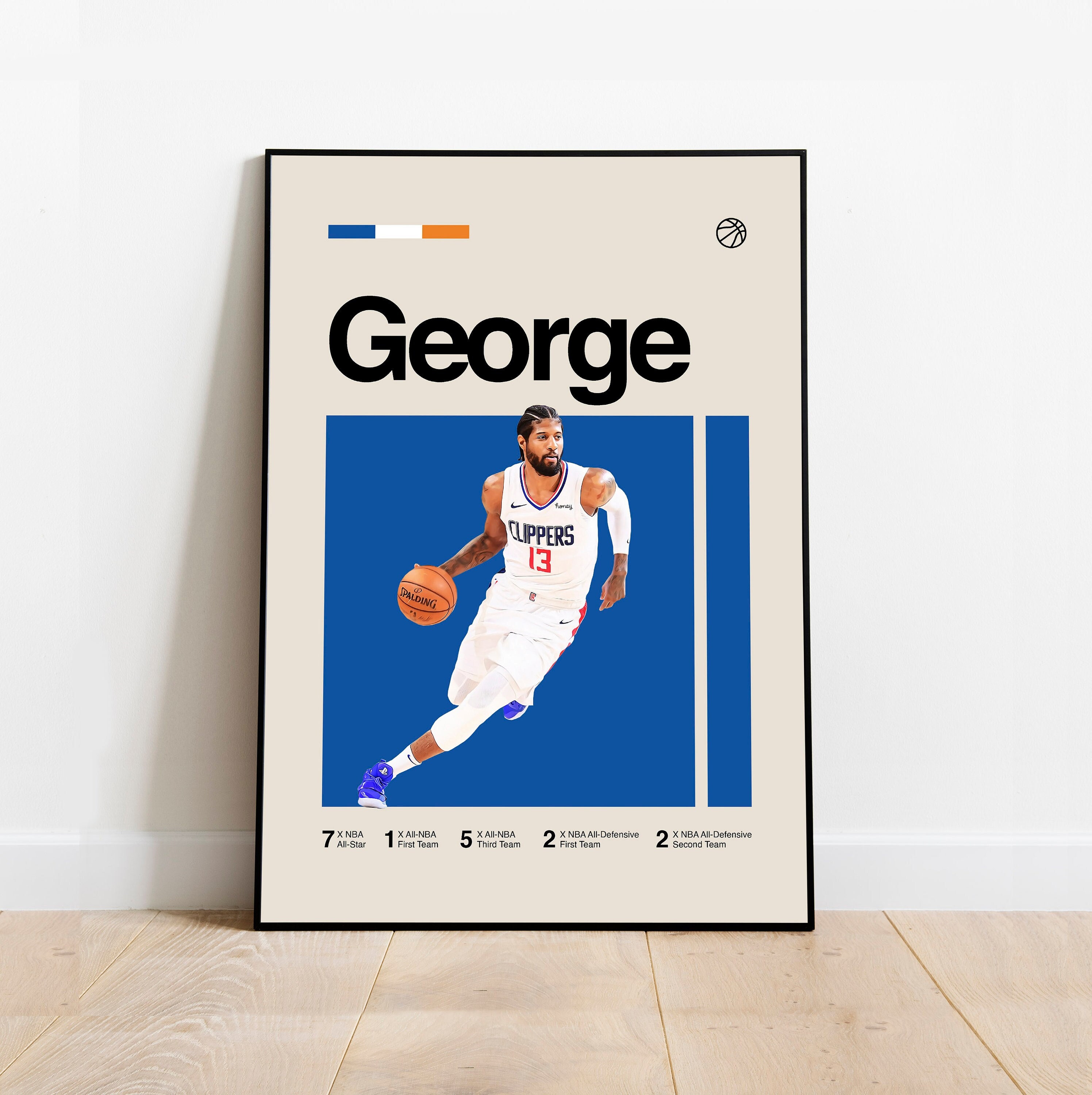 Affiche de sport Joueur de basket-ball Paul George Maroc