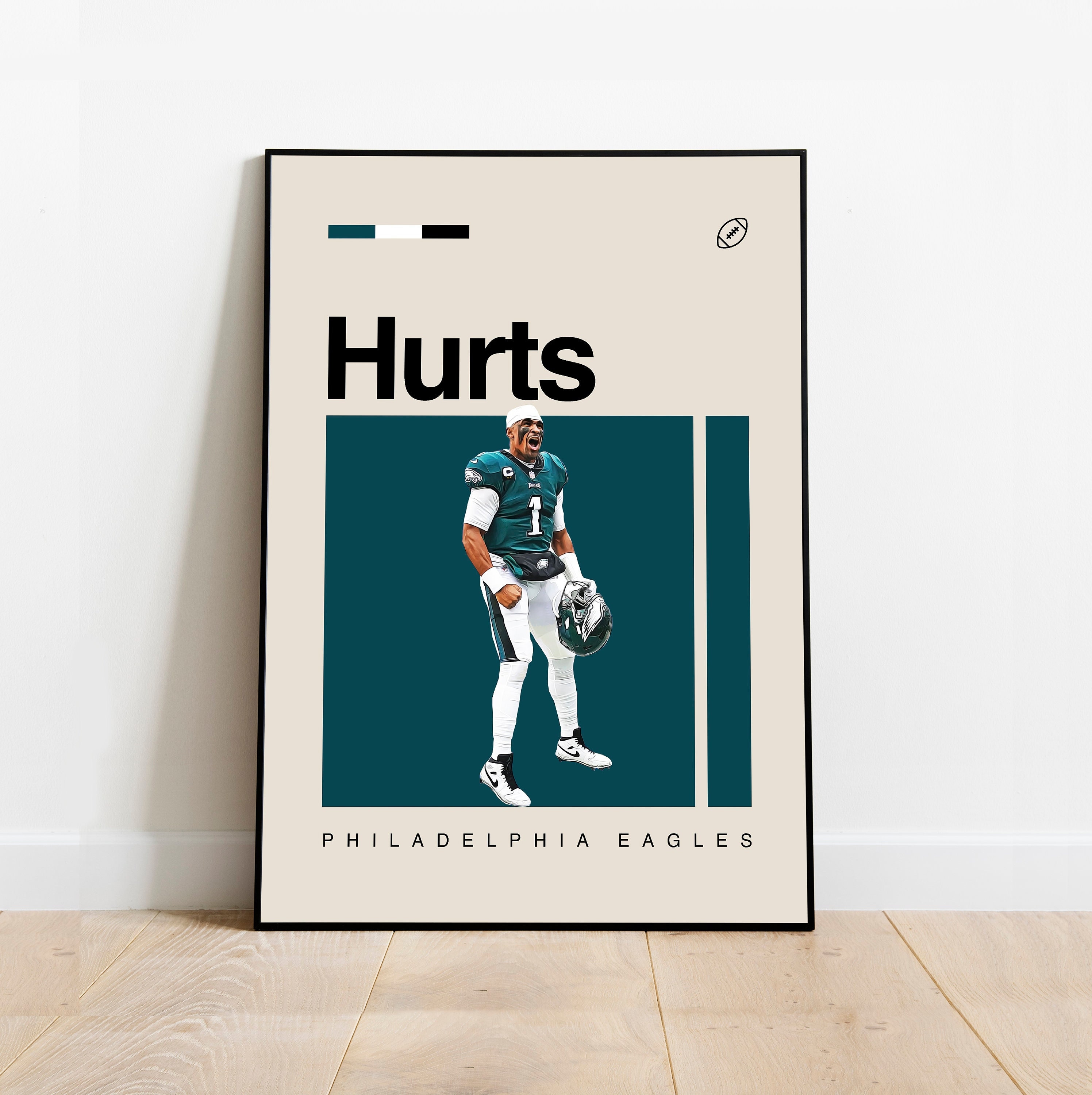 Jalen Hurts Philadelphia Eagles Football Art Illustrated Print -    Finland