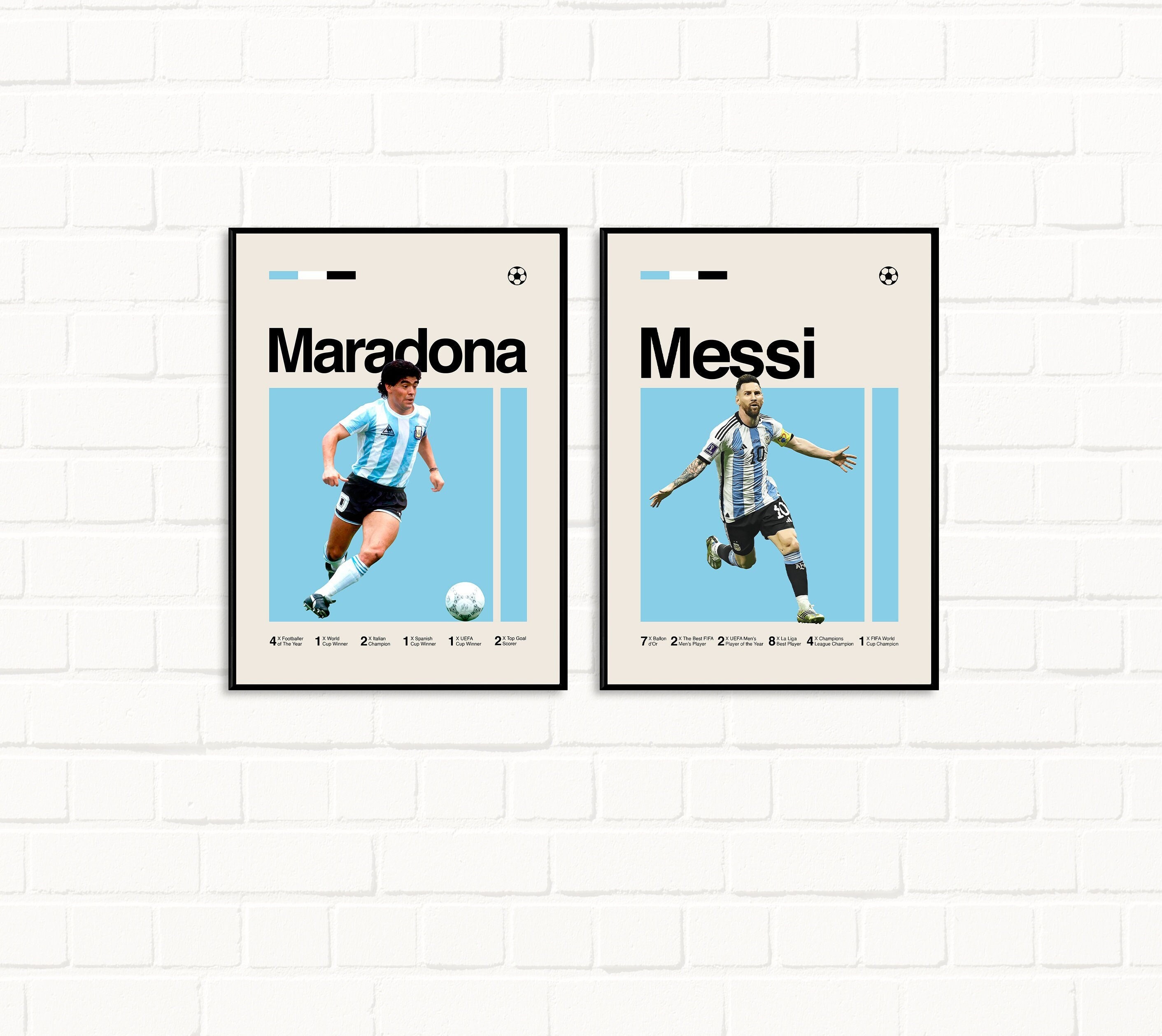 EDMIRE Maradona Pele Zidane Canvas Poster Wall Art Decoration