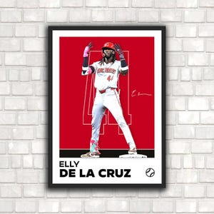 Elly De La Cruz Poster - Minimalist Baseball Art Print for Fans! DIGITAL DOWNLOAD
