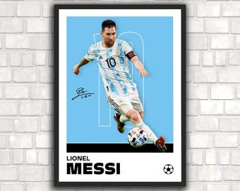 Lionel Messi Poster - Minimalist Football Art Print for Fans! DIGITAL DOWNLOAD