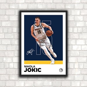 Nikola Jokic Poster - Perfect for Fans! - 11x14 Minimalist Jokic Printable for Bedroom Decor, Basketball Office Wall Art, DIGITAL DOWNLOAD