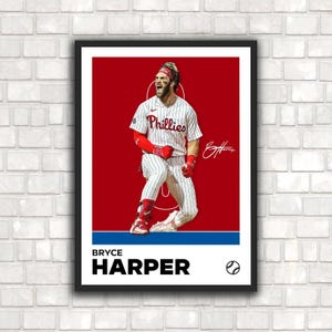 Bryce Harper Poster - Minimalist Baseball Art Print for Fans! DIGITAL DOWNLOAD