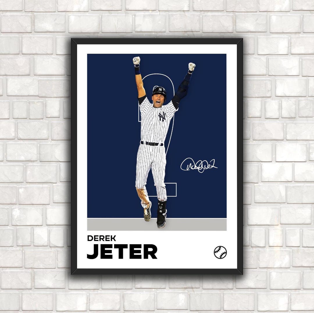 Derek Jeter Poster - Minimalist Baseball Art Print for Fans! DIGITAL ...