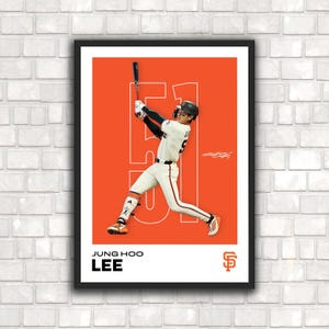 Jung Hoo Lee Poster - Perfect for Fans! • J H Lee Print, Sports Poster, Baseball Fan Gifts, Minimalist, Office Wall Art, Bedroom Decor