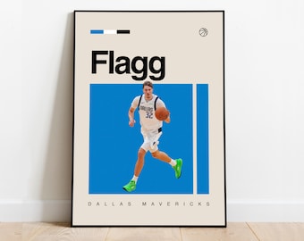 Cooper Flagg Poster - Minimalist Mid century Modern Basketball Wall Art Print for Fans! DIGITAL DOWNLOAD