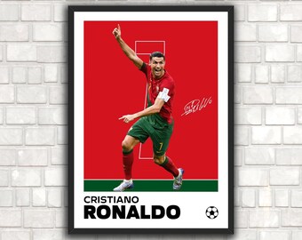 Cristiano Ronaldo Poster - Minimalist Football Art Print for Fans! DIGITAL DOWNLOAD
