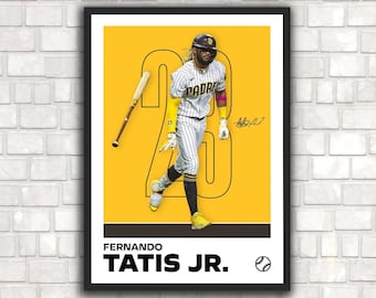 Fernando Tatis Jr.-poster: minimalistische honkbalkunstdruk voor fans! DIGITALE DOWNLOAD