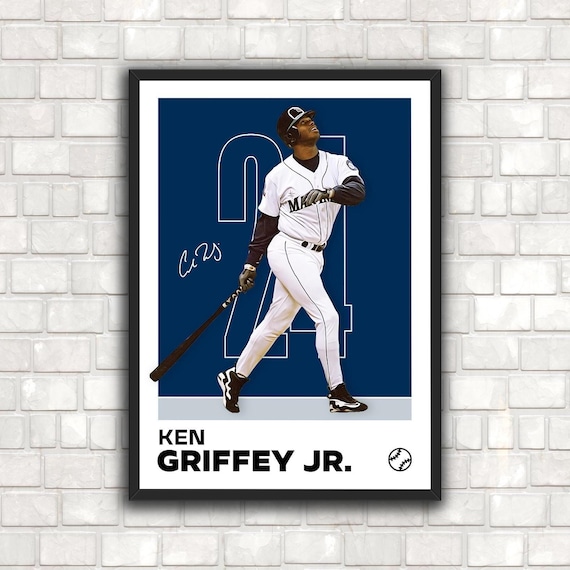 Ken Griffey Jr. Poster - Minimalist Baseball Art Print for Fans