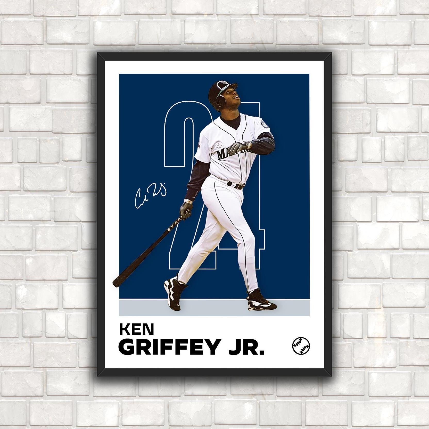 Ken Griffey Jr. Poster - Minimalist Baseball Art Print for Fans