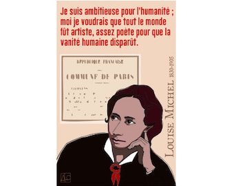 Poster Louise Michel - A3+ format (329X483mm) - Fine Art on 220 gr Ilford paper