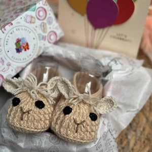 Schwangerschaft Geschenk-box Lama Baby Booties postpartum Geschenk Schwangerschaft box Herzlichen Glückwunsch Mitteilung Herzlichen Glückwunsch Schwangerschaft Geschenk erste Mama Tochter