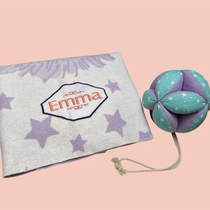 Personalisierte Babydecke Baby-Baumwolldecke Name Babydecke Individuelle Babydecke Babypartygeschenkidee Neue Mutter Schwangerschaft Geschenkkorb