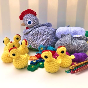 Crochet memory game Educational toys Crochet hen and chikens Preschool toys Handmade educational gifts Toddler Gift Montessori Sensory Play