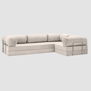 Sofá modular de pana, sillón minimalista, sofá moderno, sofá acogedor para sala de estar, conjunto de sofá modular flexible BEIGE