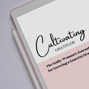 Cultivating Gratitude Journal, 30 Day Guided Journal with Prompts, Activities and Scripture Verses, Daily Gratitude Journal for Women