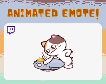 ANIMATED EMOTE || Twitch & Discord and Kick || Instant download cat slap / spalling emote