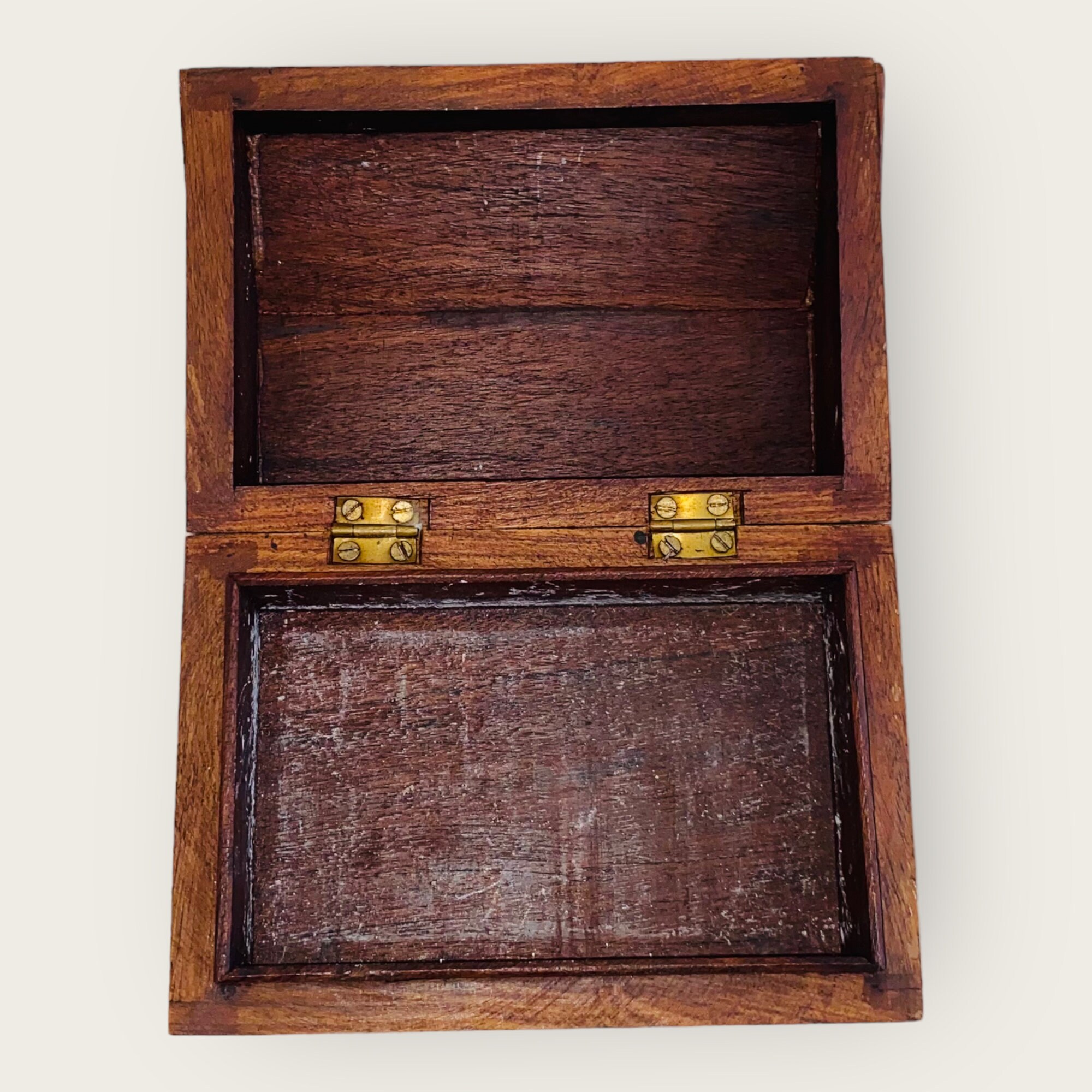 Vintage Small Wooden Jewellery Box Etsy UK