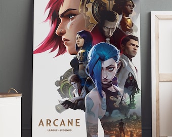 Arcane Poster / Jinx & Vi Wall Art / Game Print / Canvas Art Decor #5