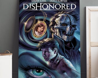 Dishonored poster / Corvo Attano muurkunst / gameprint / canvas art decor