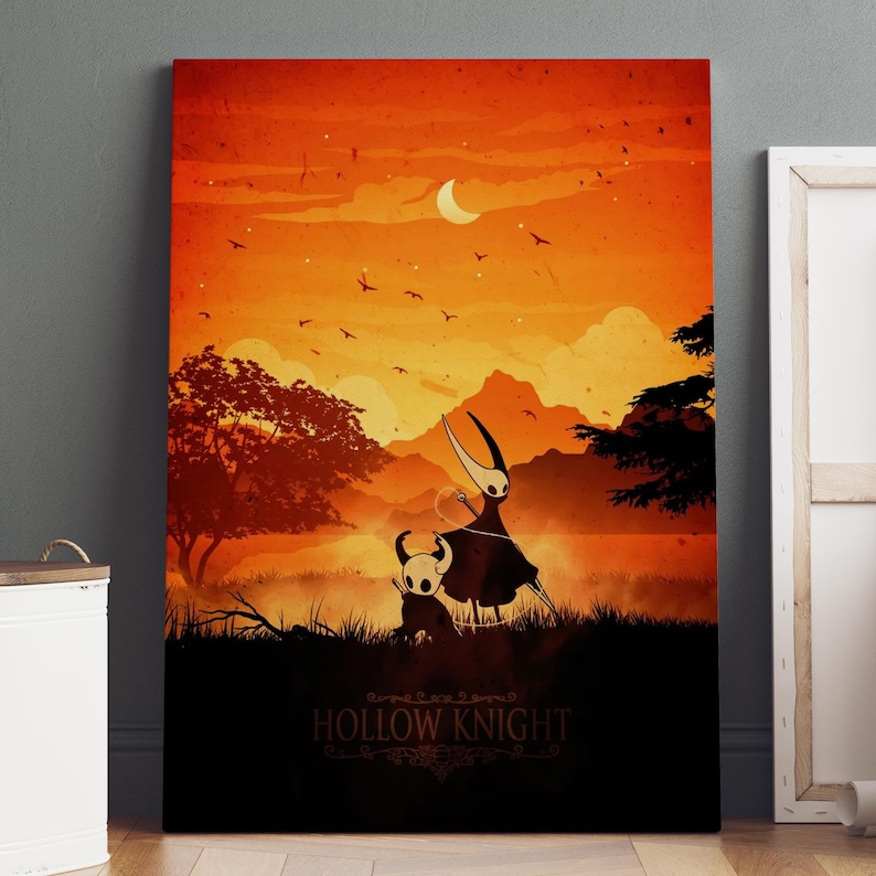Hollow Knight Poster / the Knight & Hornet Wall Art / Game Print ...