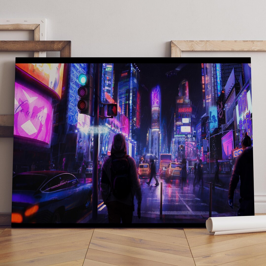 Cyberpunk City Poster / Johnny Silverhand Wall Art / Game Print ...