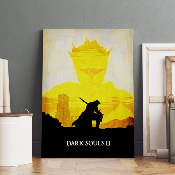 Dark Souls Poster, gekozen Undead Wall Art, Premium Canvas Print, Game Fan Gift, Gamer Wall Decor