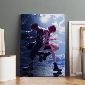 Kingdom Hearts Poster, Destiny Islands Wandkunst, Premium Leinwand, Spiel Fan Geschenk, Gamer Wanddekoration