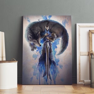 Dark Souls Poster, Chosen Undead Wandkunst, Premium Leinwand, Spiel Fan Geschenk, Gamer Wanddekoration