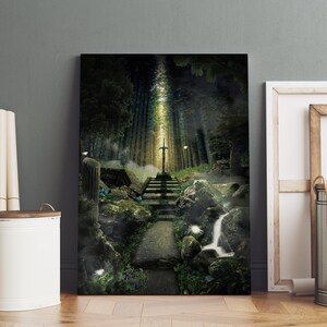Pôster The Legend of Zelda, Arte de parede Breath of the Wild, Impressão em tela premium, Presente para fãs de jogos, Decoração de parede para jogadores