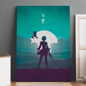 Poster di NieR Automata / 2B Wall Art / Stampa di gioco / Decorazione artistica su tela n. 2