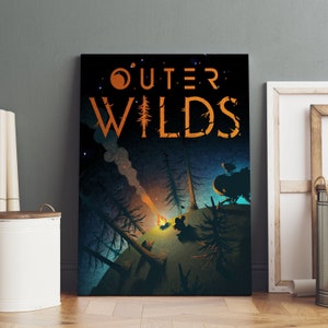 Póster de Outer Wilds, arte de pared de Hearthian, impresión en lienzo de primera calidad, regalo para fanáticos de los juegos, decoración de pared para jugadores