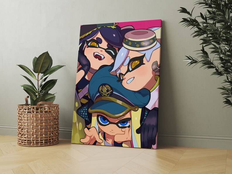 Splatoon Poster Inklings Wall Art Premium Canvas Print Game - Etsy