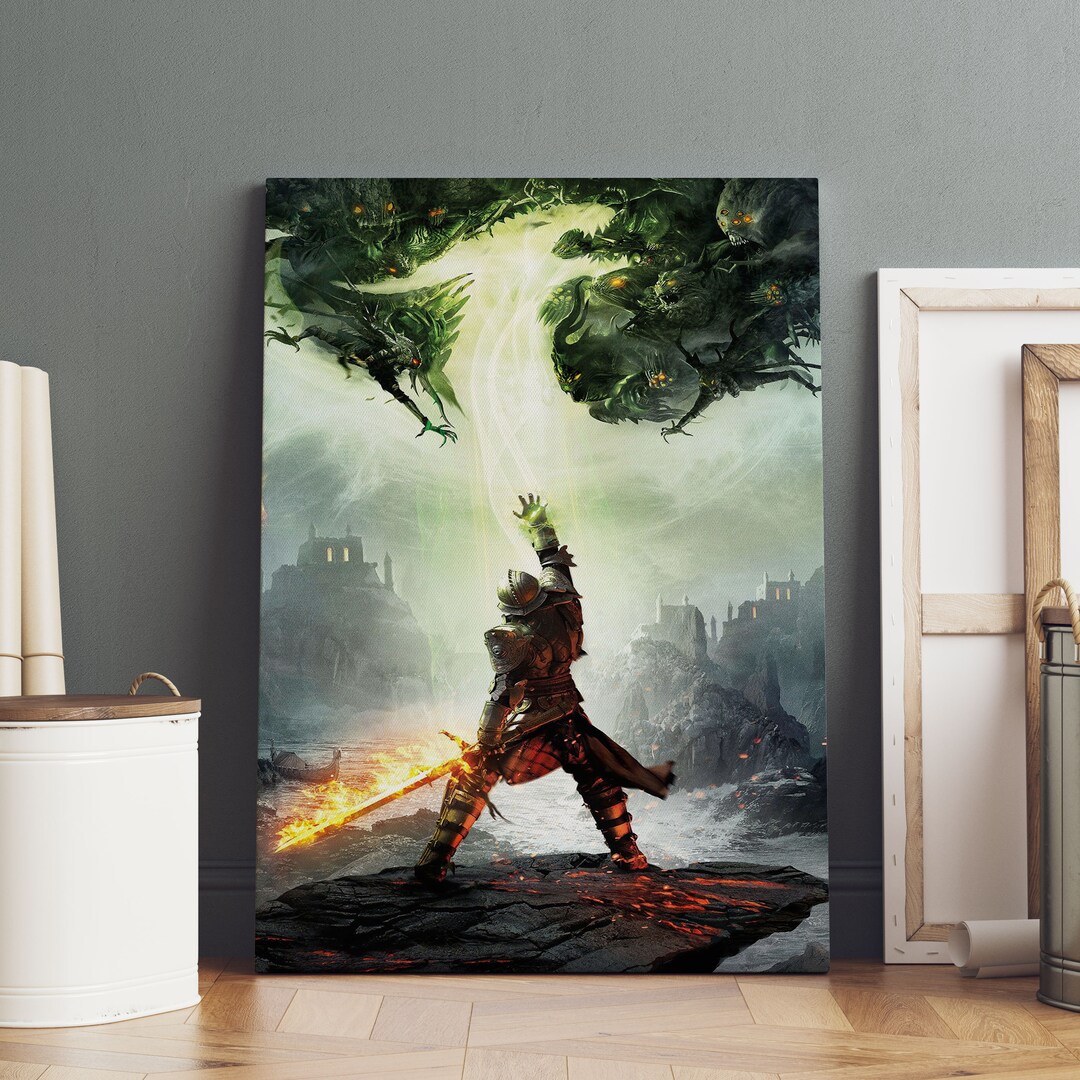 Dragon Age Poster, Inquisition Wall Art, Premium Canvas Print, Game Fan ...