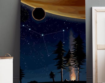 Outer Wilds Poster / Hearthian Wall Art / Game Print / Canvas Art Decor #4