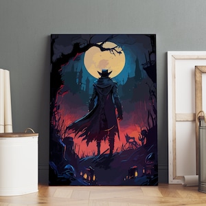Bloodborn Poster, Lady Maria Wandkunst, Premium Leinwand, Spiel Fan Geschenk, Gamer Wanddekoration