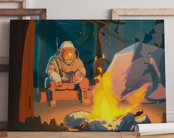 Outer Wilds Poster / Hearthian Wall Art / Game Print / Canvas Art Decor #3