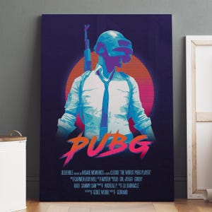 PUBG Poster / Battle Royale Wall Art / Game Print / Canvas Art Decor