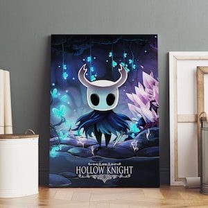 Hollow Knight-poster, hallownest-muurkunst, premium canvasprint, gamefan cadeau, gamermuurdecoratie